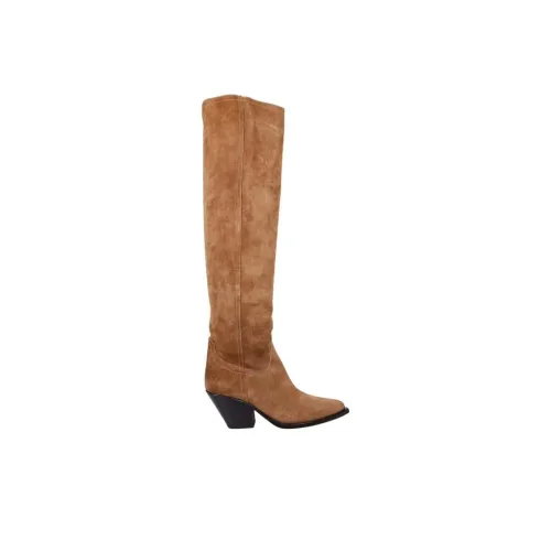 SONORA BOOTS 니 하이 부츠 브라운 여성