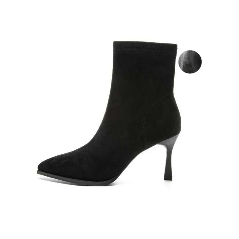 DUSTO Ankle Boots 8cm Women's Black-6