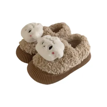 SHIGUDE Cotton Slippers Women's Khaki
