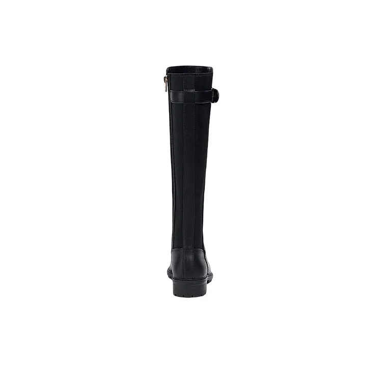 COACH Knee High Boots 1.5cm Women's Black-3