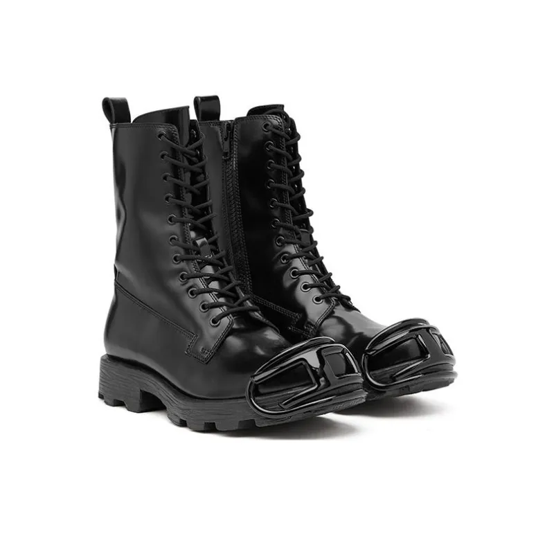 DIESEL D-Hammer D Lace-up Leather Boots-2