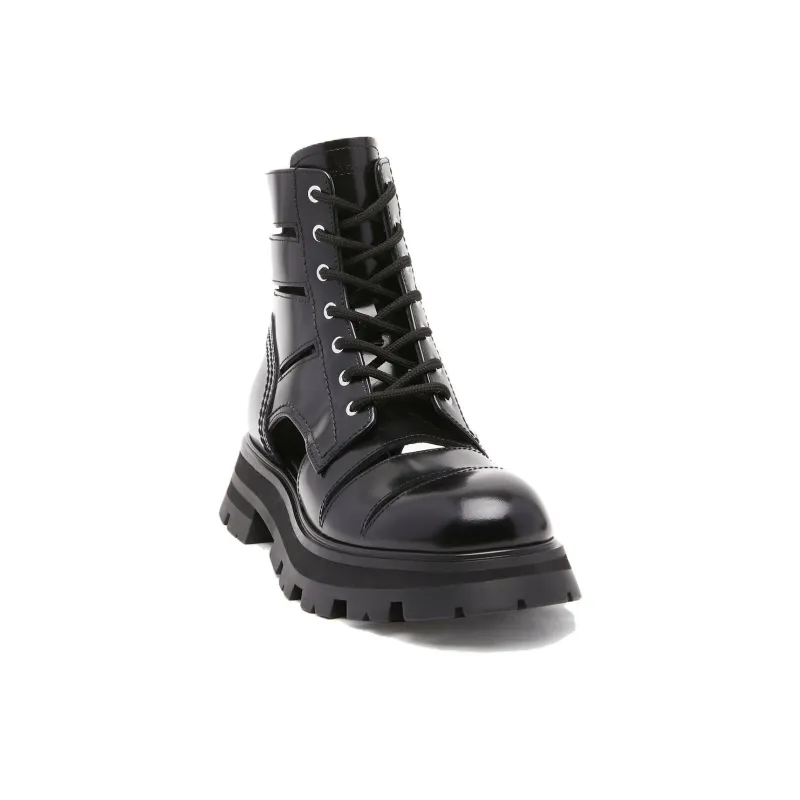 Alexander McQueen Lace-Up Ankle Boots Women's-2
