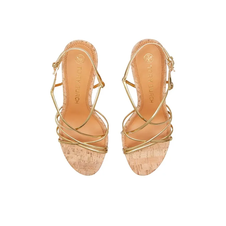 TORY BURCH Penelope Block Heel Strap Sandals 9cm Women's Gold-3