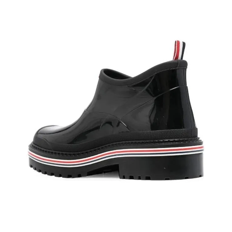 THOM BROWNE Stripe-trim Ankle Boots-3