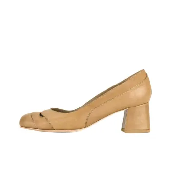Sarah Chofakian Ludwig Chunky Heel High Heels 4cm Women's Light Brown