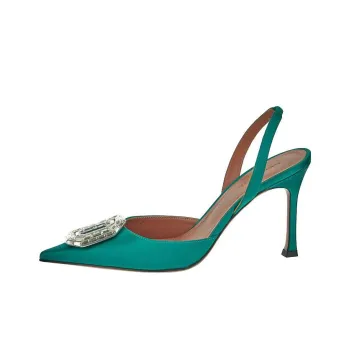 AMINA MUADDI Slim Heel High Heels 10.5cm Women's Emerald Green