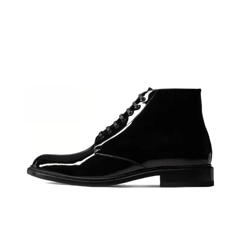 SAINT LAURENT Vaughn Ankle Leather Boots-0