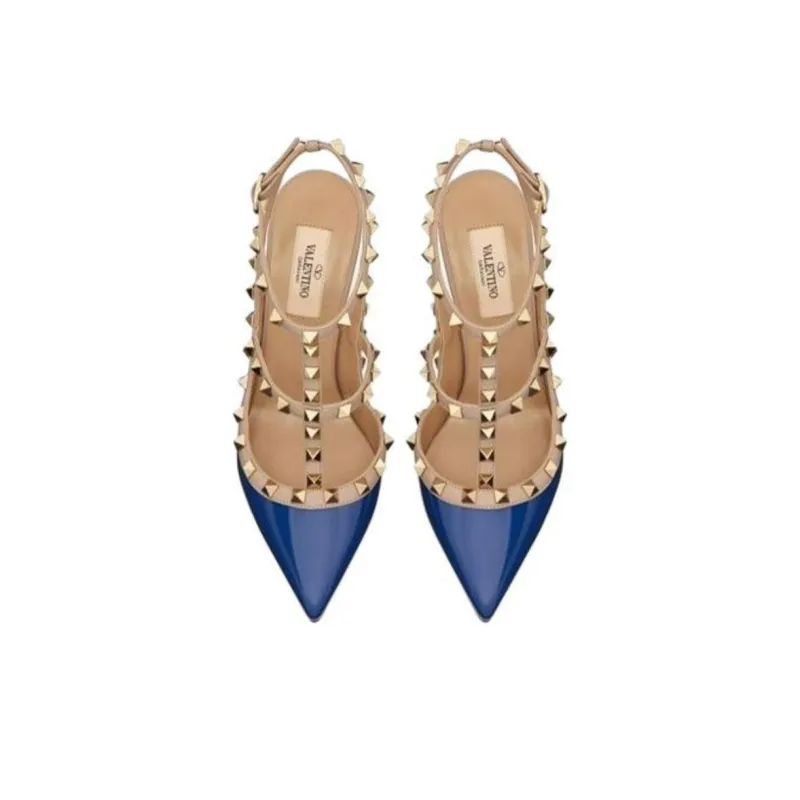Valentino Slim Heel High Heels Women's Blue-3