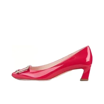 Roger Vivier Spool Heel High Heels Women's Rose Red