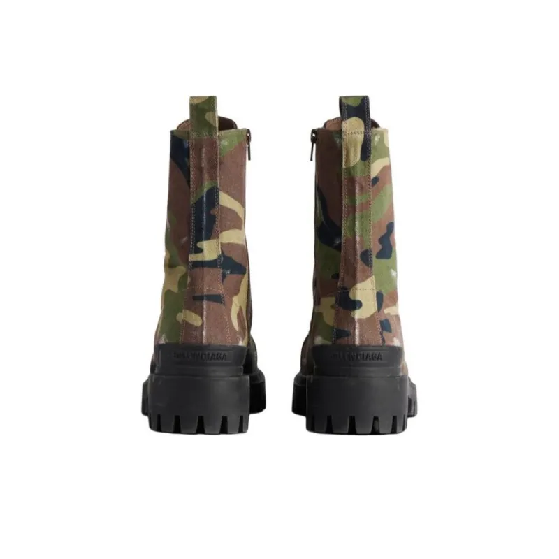Balenciaga Strike Short Martin Boot Men's Army Green-5