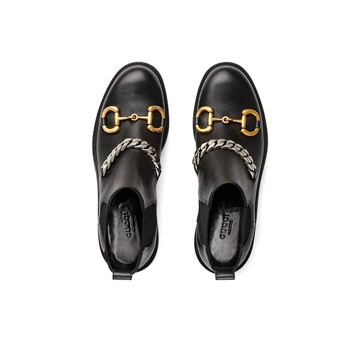 GUCCI Horsebit-detail Ankle Boots-3