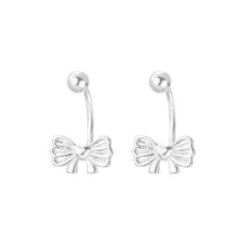 Heart Grass 999 Fine Silver Earrings Women's
