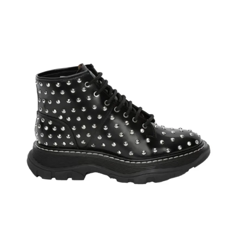 Alexander McQueen Ankle Boots 'Black Studd' Women's-4