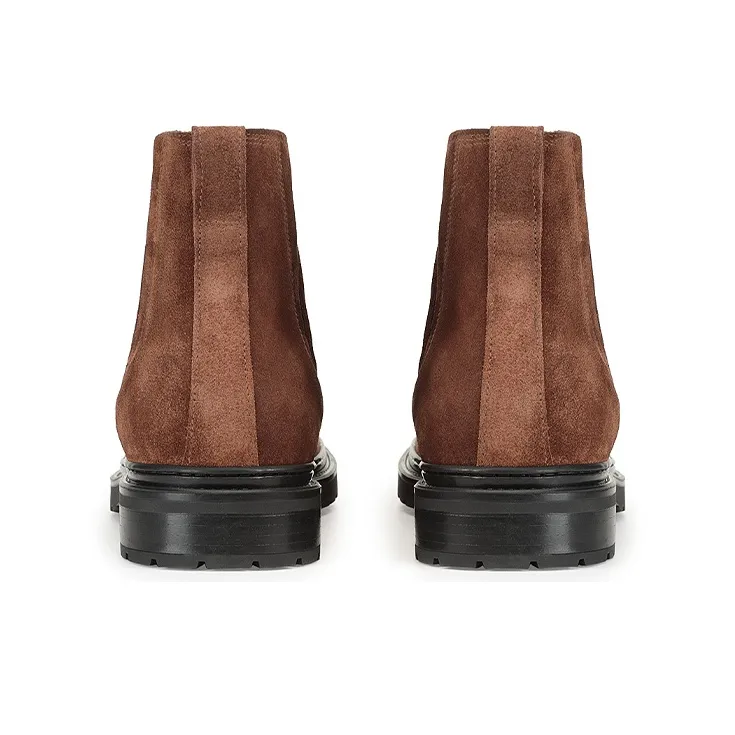 SERGIO ROSSI Ankle-Length Chelsea Boots Men's Brown-3