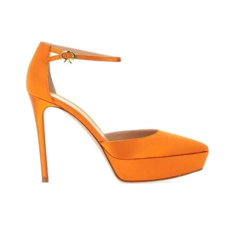 GIANVITO ROSSI Platform 120mm Leather Pumps-1