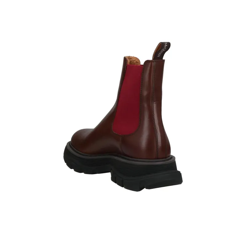 Alexander McQueen Tread Slick Short Chelsea Boots Men's Brown-4