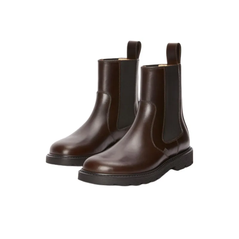 LOEWE Blaze Chelsea Short Chelsea Boots Women's Dark Brown-2