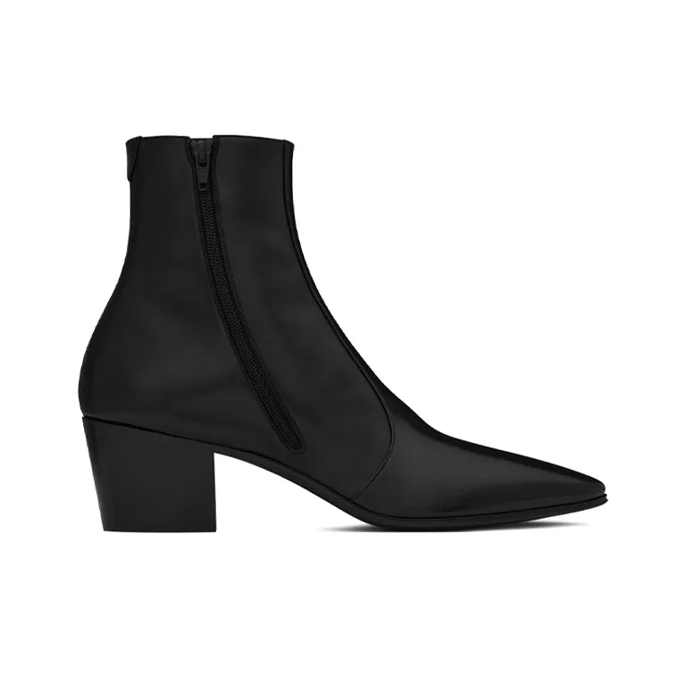 SAINT LAURENT Vassili Ankle Boots Men Black-1