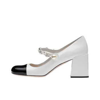 MIU MIU Chain Pearl Strap Pumps