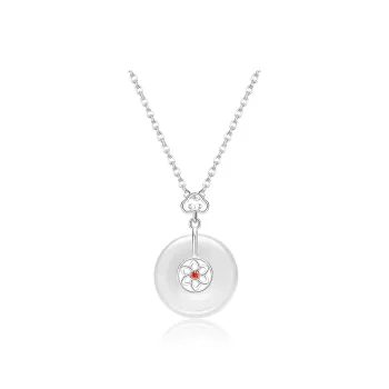 CHINA GOLD Chalcedony Jade Necklaces Women's