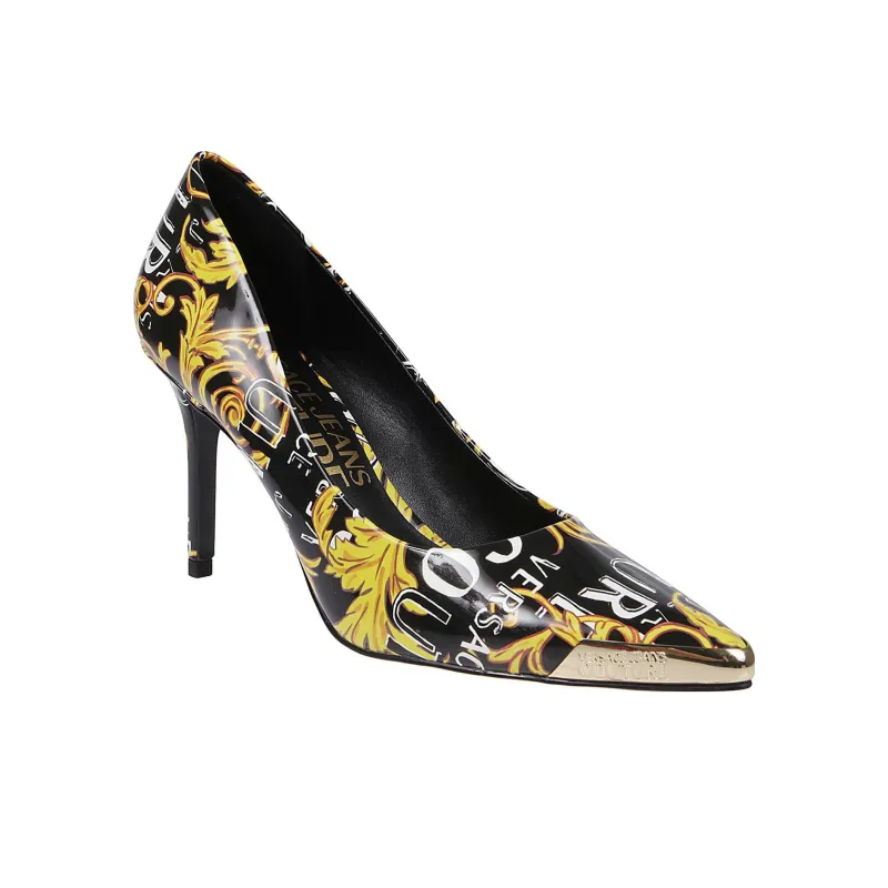 VERSACE JEANS Couture Logo-print 90mm Slingback Pumps-2