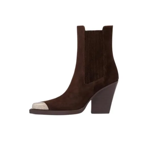 Paris Texas Dallas Short Chelsea Boots 10cm Women's Brown