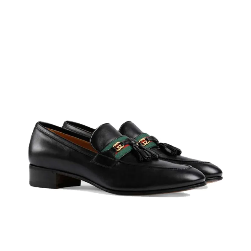 GUCCI Interlocking Collection Block Heel Loafers 3.5cm Men's-2