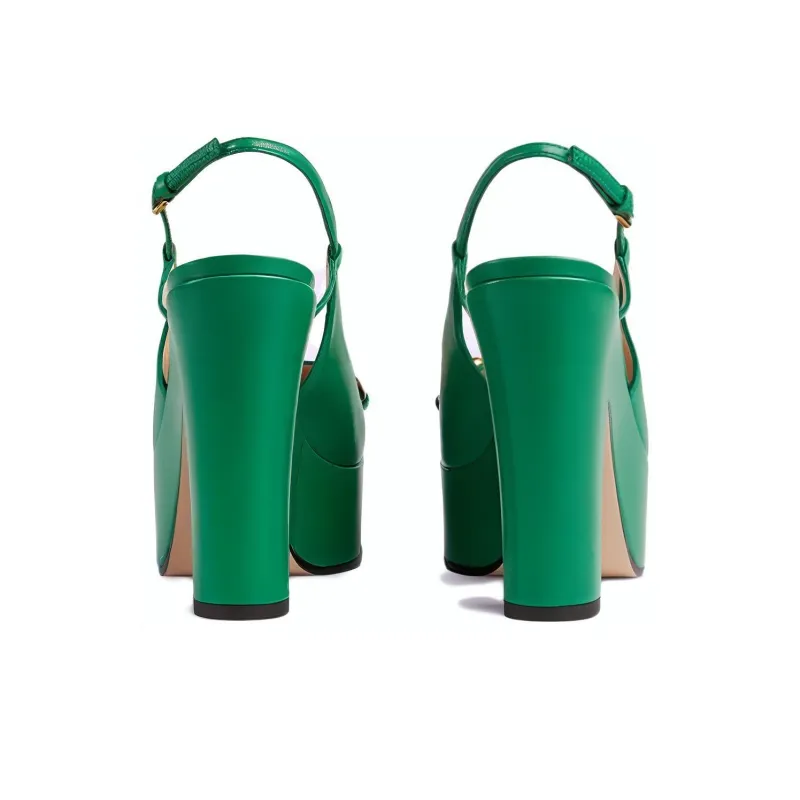 GUCCI 120mm Platform Leather Pumps-3
