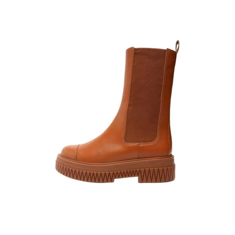 Schutz Chelsea Short Chelsea Boots Women's Brown-0