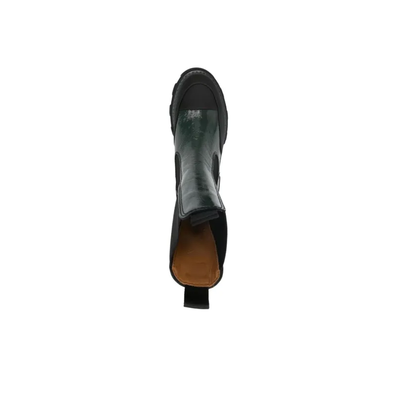 GANNI Chelsea Boots Women's Green-4