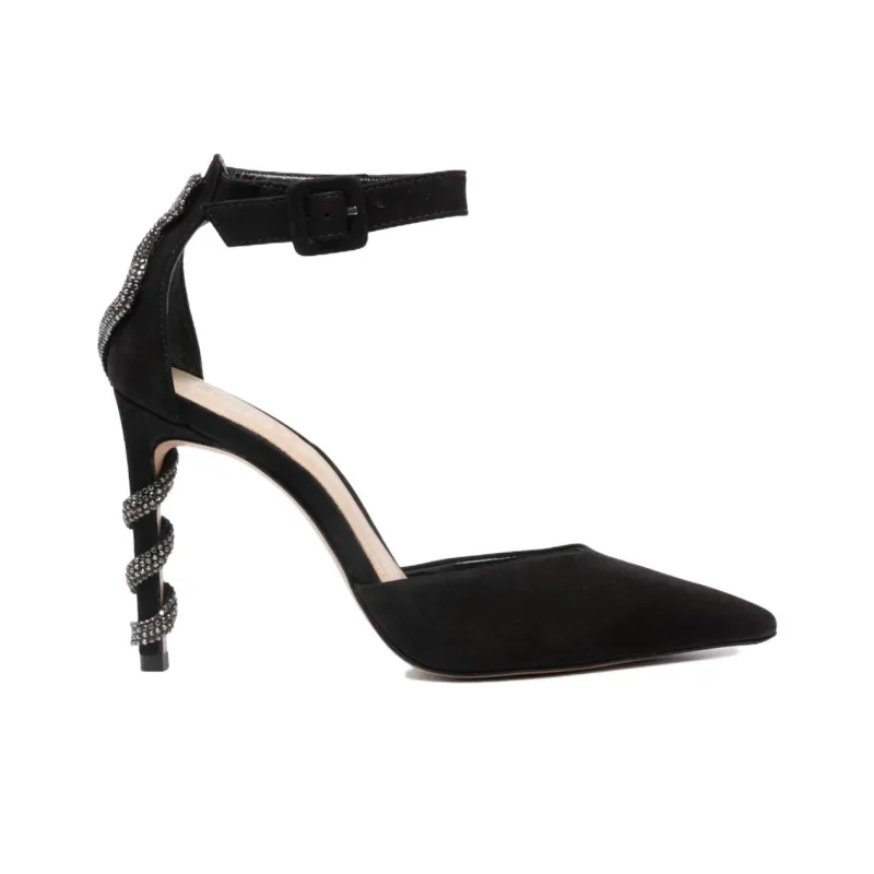 Schutz Studded-snake 100mm Suede Pumps-1
