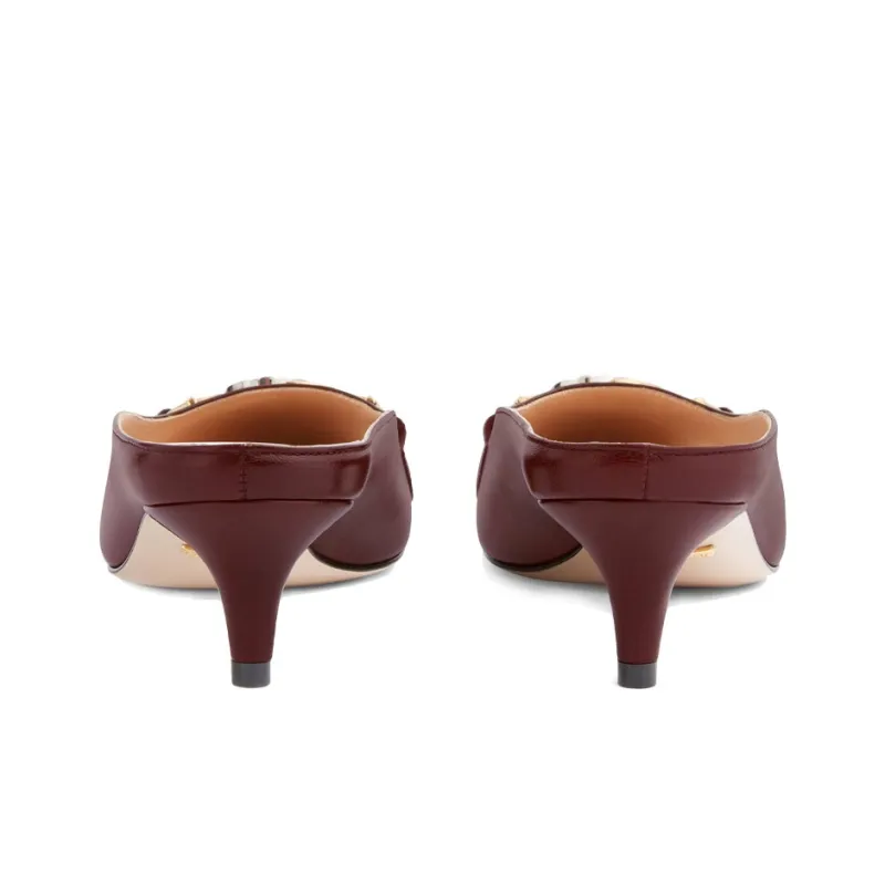 GUCCI Zumi High Heels Women's Burgundy-4