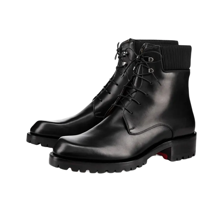 CL LUBOTING Louboutin Trapman Ankle Boots Men's Black-2