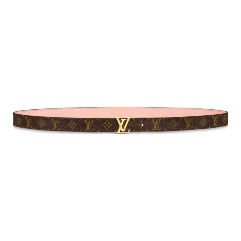 LOUIS VUITTON Cow Leather Belts Women's Brown Width 2cm-5