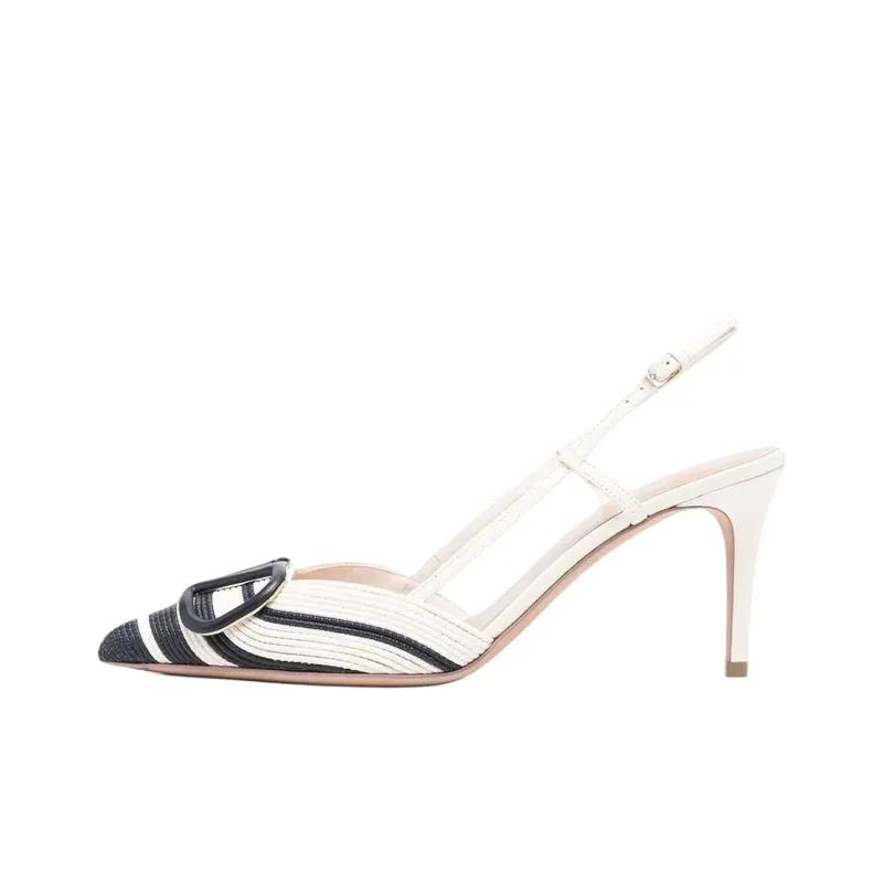 Valentino VLogo Signature Pointed Toe Slingback Pumps-0