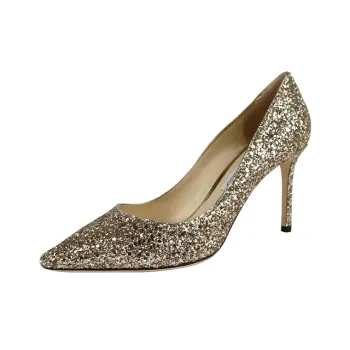 Jimmy Choo ROMY Slim Heel High Heels 8.5cm Women's Gold