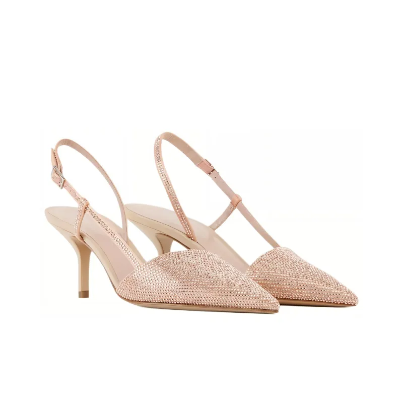 GIORGIO ARMANI Slim Heel High Heels 6.5cm Women's Pink-2