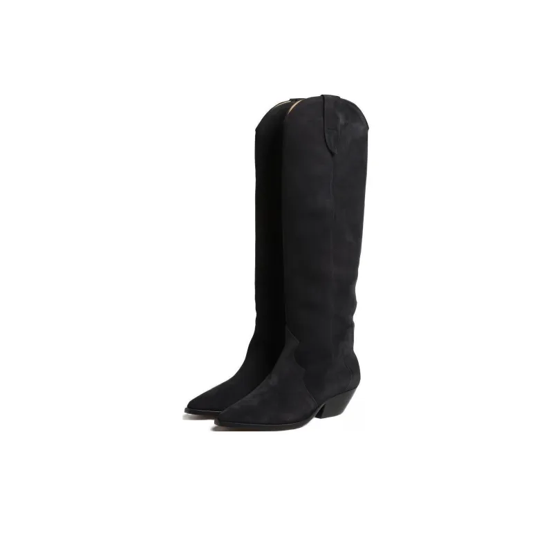 ISABEL MARANT Denvee 50mm Suede Knee-high Boots-4