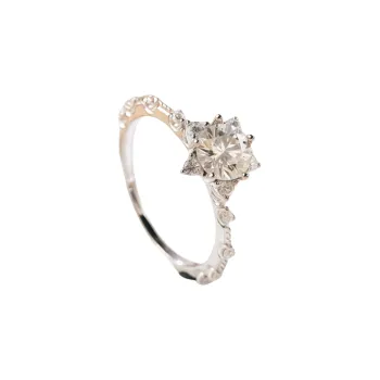 Stone On The Line S925 Sterling Silver Moissanite Rings Women's