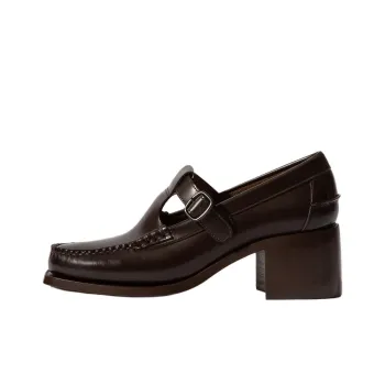 Hereu Alber Chunky Heel High Heels 5cm Women's Dark Brown