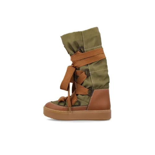 See By Chloe Naina Mid Calf Boots Women's Green Brown