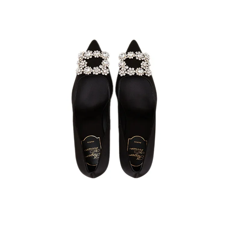 Roger Vivier Embellished Pointed Toe Pumps-3