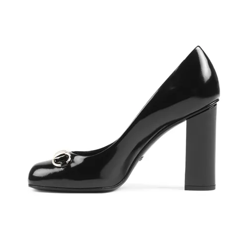 GUCCI Chunky Heel High Heels Women's Black