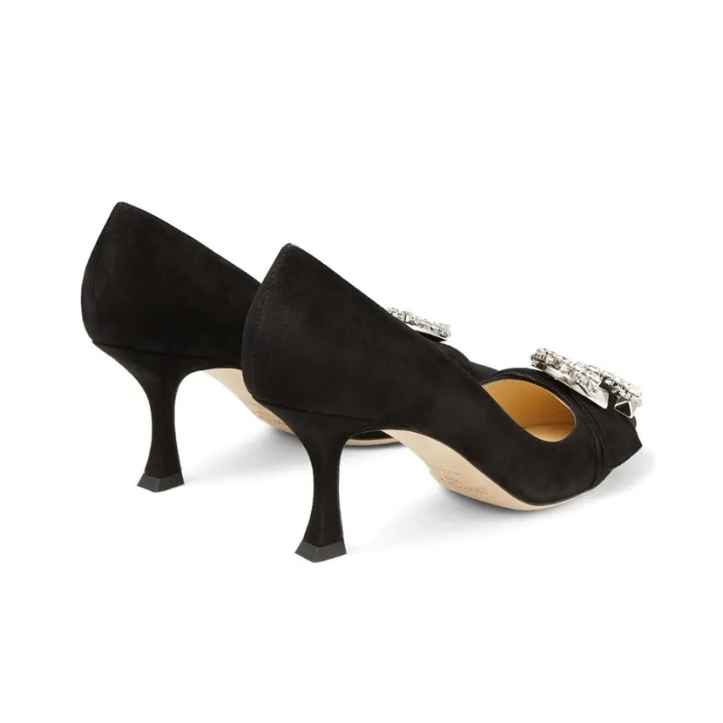 Jimmy Choo Melva Slim Heel High Heels 7cm Women's Black-3