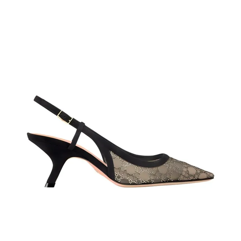 DIOR Capture Irregular Heel High Heels 6.5cm Women's Black-1