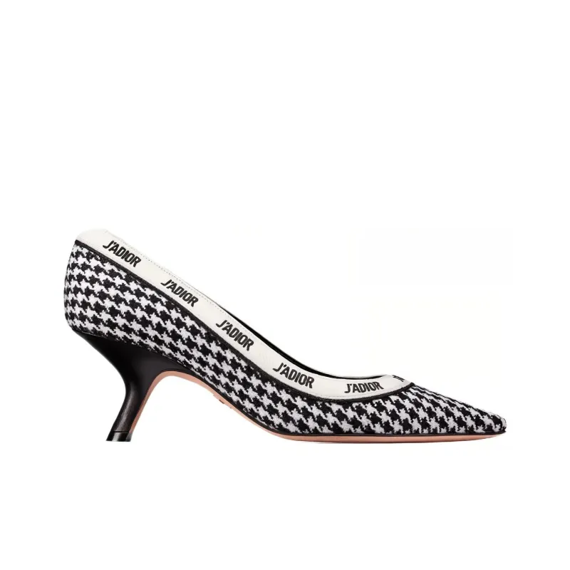 DIOR J'Adior Irregular Heel High Heels 6.5cm Women's Black White-1