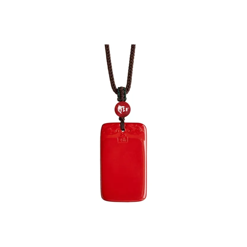 Moon Jewelry Reconstructed Cinnabar Necklaces Unisex-8