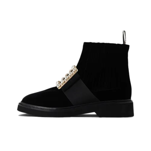 Roger Vivier Viv' Rangers Ankle Boots Women's Black