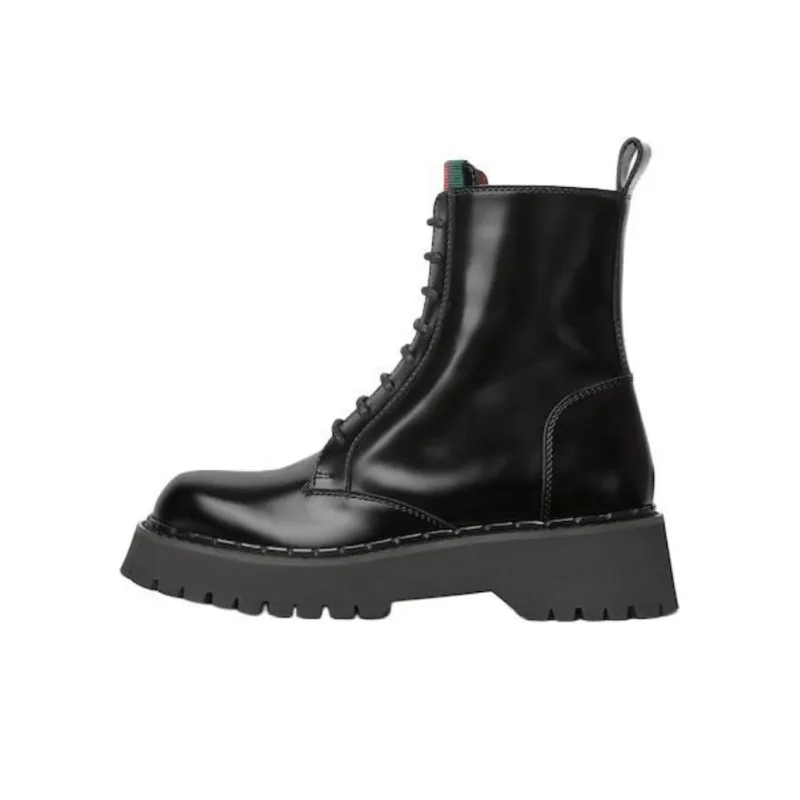 GUCCI Women's Web Ankle Boot 'Black' Women's-0