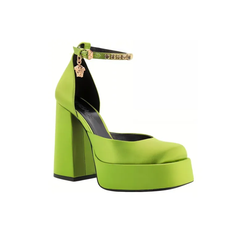 VERSACE Medusa Aevitas 125mm Satin Pumps-2